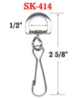 1/2" D-Eye Large Swivel Hooks: For Round Cords or Flat Straps SK-414/Per-Piece