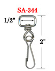 Square Eye Swivel Hooks: For 1/2" Straps SA-344/Per-Piece