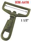 1 1/2" Big Nickel & Antique Brass Bolt Snap Hooks With Finger Tip Sleeve For Flat Rope HM-A478/Per-Piece
