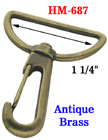 1 1/4" Bag Strap Spring Wire Gate Bolt Snap Hooks: For Flat Straps