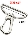 1 1/4" Cast Iron Spring Wire Gate Snap Hooks: For Flat Rope HM-677/Per-Piece