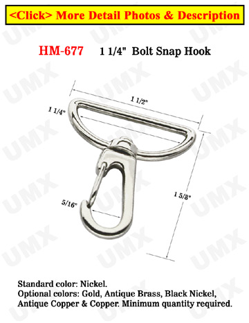 1 1/4" Casted Iorn Spring Wire Gate Snap Hooks: For Flat Rope