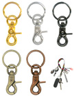 Key Chains With Heavy Duty Steel Metal Lobster Claw Hooks + Keychain Rings Pre-Assembled