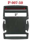 2" Heavy-Duty Plastic Buckles with Side Release Latch P-007-50/Per-Piece