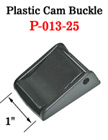 1" Heavy Duty Plastic Cam Buckles: with Strap, Screw or Rivet Hole