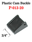 3/4" Plastic Cam Fastening Strap Buckles: with Two Strap Holes P-013-20/Per-Piece