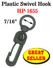 7/16" Round Swingable Plastic Hooks: For Round and Flat Cords HP-1655/Per-Piece