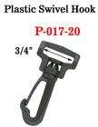 3/4" Small Size Plastic Swivel Hooks: For Flat Straps P-017-20/Per-Piece