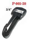 3/4" Small Swingable Plastic Hooks: For Flat Straps P-005-20/Per-Piece