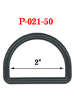 2" Jumbo Size Plastic D-Ring: For Apparel, Lanyards and Craft Making P-021-50/Per-Piece