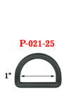 1" Medium Sized Plastic D-Ring: For Apparel, Lanyards and Craft Making P-021-25/Per-Piece