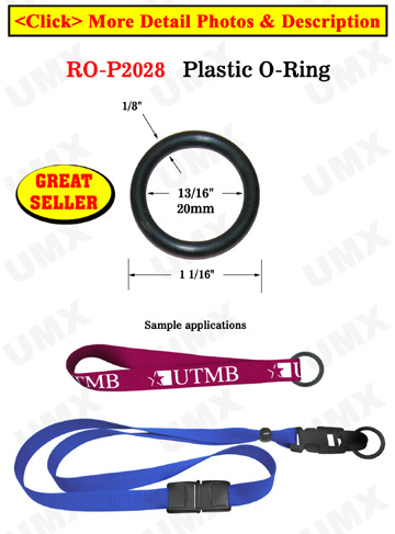 13/16" Great Seller Plastic O-Ring: For Apparel, Lanyards and Crafts Making
