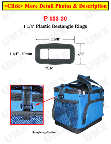 1 1/4" Popular Thick Strap Rectangle Plastic Ring
