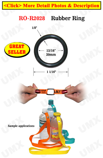 13/16" Great Seller Rubber O-Ring: For Apparel, Lanyards and Crafts Making