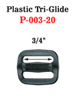 3/4" Plastic Strap Connectors: Plastric Tri-Glides P-003-20/Per-Piece