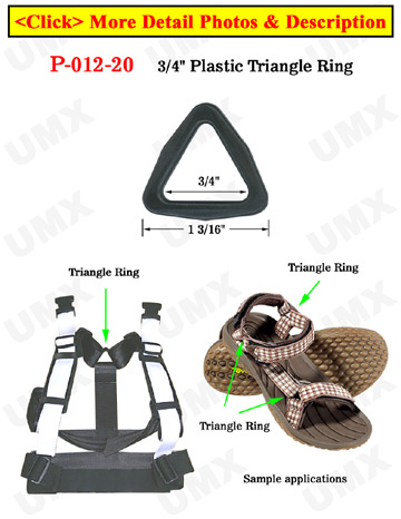 3/4" Heavy Duty  Plastic Triangle Rings