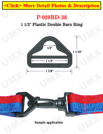 1 1/2" Large Size Double Bars Heavy Duty Plastic Hexagon Rings