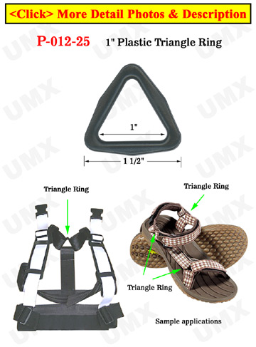 1" Medium Size Plastic Triangle Rings - Tri-Rings