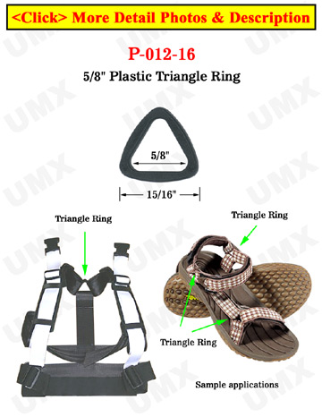 5/8" Small Triangle Plastic Rings