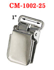 1" Heavy-Duty Suspender Clips With Heavy Weight Lock Jaw Without Plastic PVC Teeth: Nickel Color