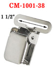 1 1/2" Thick Strap Heavy-Duty Tool Belt Suspender Clips Without Plastic PVC Teeth: Nickel Color CM-1001-38