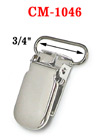 3/4" Simple Metal Suspender Clips Without Plastic PVC Teeth: Nickel Color
