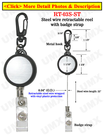 Retractable Badge Holder Metal Wire