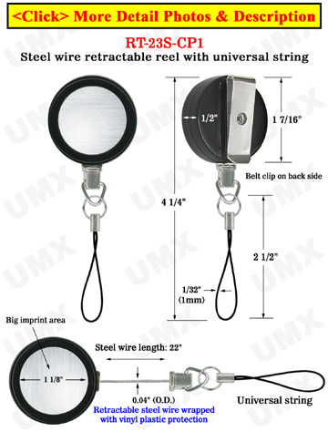 Heavy Duty Steel Cable Wire Retractable Reels Heavy Duty Universal Fastener  Strings 
