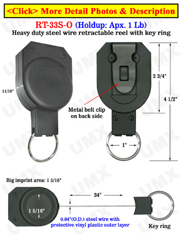 Heavy Duty Retractable Key Chains Can Hold Multiple Keys
